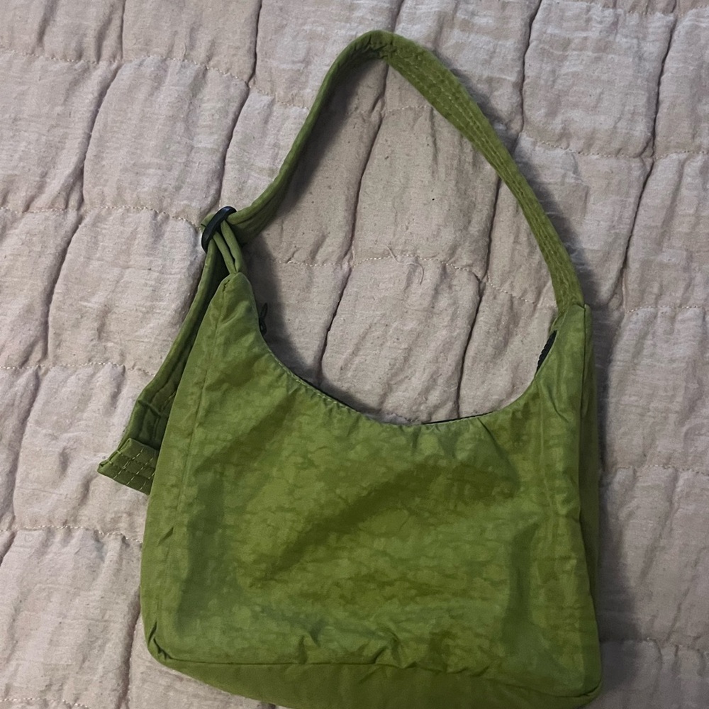 Baggu green nylon shoulder bag